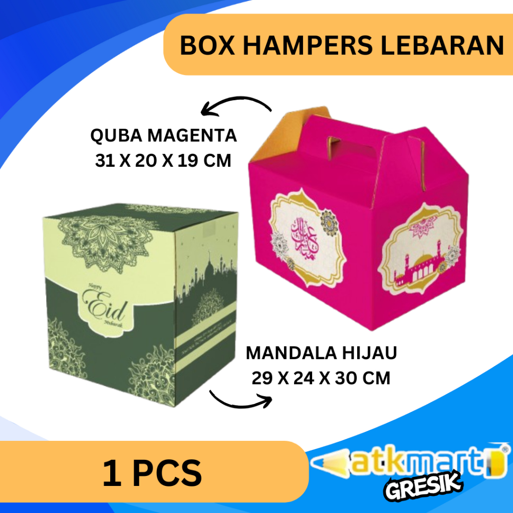 

BOX HAMPERS QUBA MAGENTA / BOX HAMPERS MANDALA HIJAU / KARDUS HAMPERS LEBARAN / PARCEL IDUL FITRI