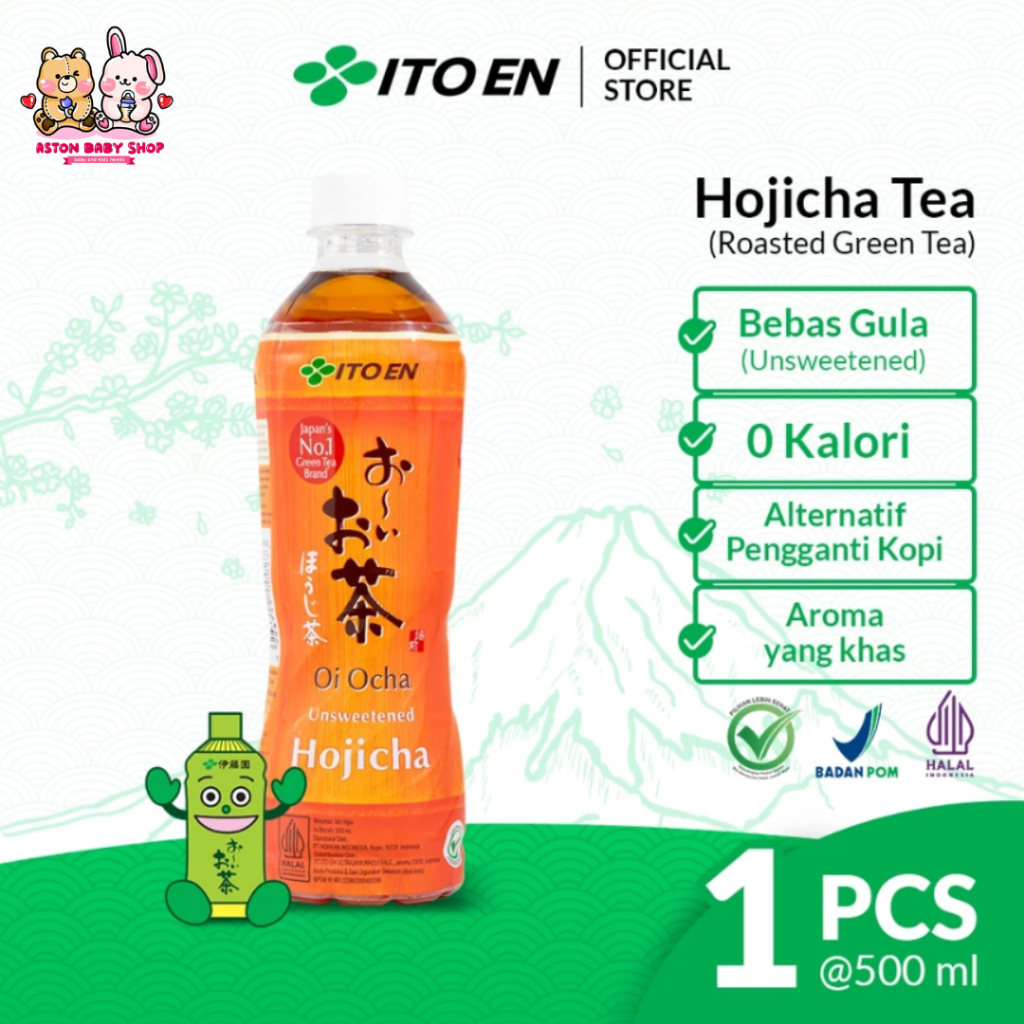 

ITO EN Hojicha Roasted Green Tea No Sugar 500ml Teh Tanpa Pemanis