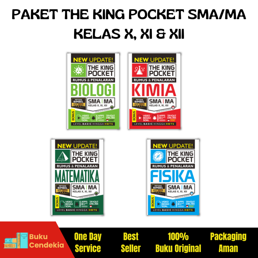 FORUM EDUKASI - NEW UPDATE THE KING POCKET SMA MATEMATIKA., KIMIA, BIOLOGI, FISIKA / BUKU POCKET SMA