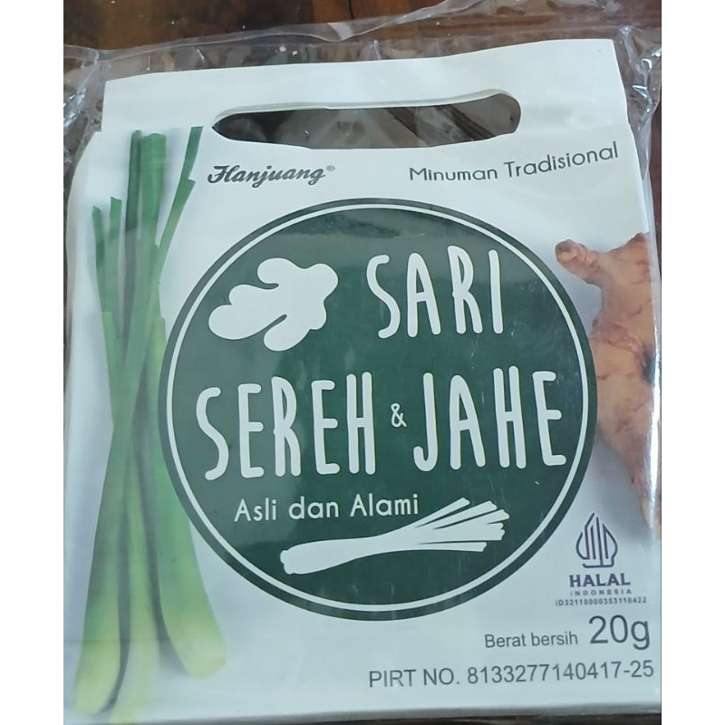 

Sari Sereh & Jahe Hanjuang Kemasan kantong isi 10pcs