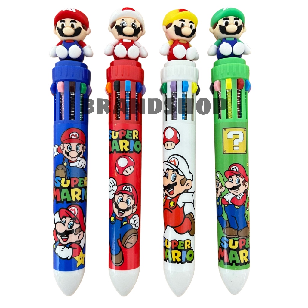 

Pen Anak Cetek 10 Warna Super Mario Bros Pulpen Gel 3D Kartun Lucu Karakter 0.5mm
