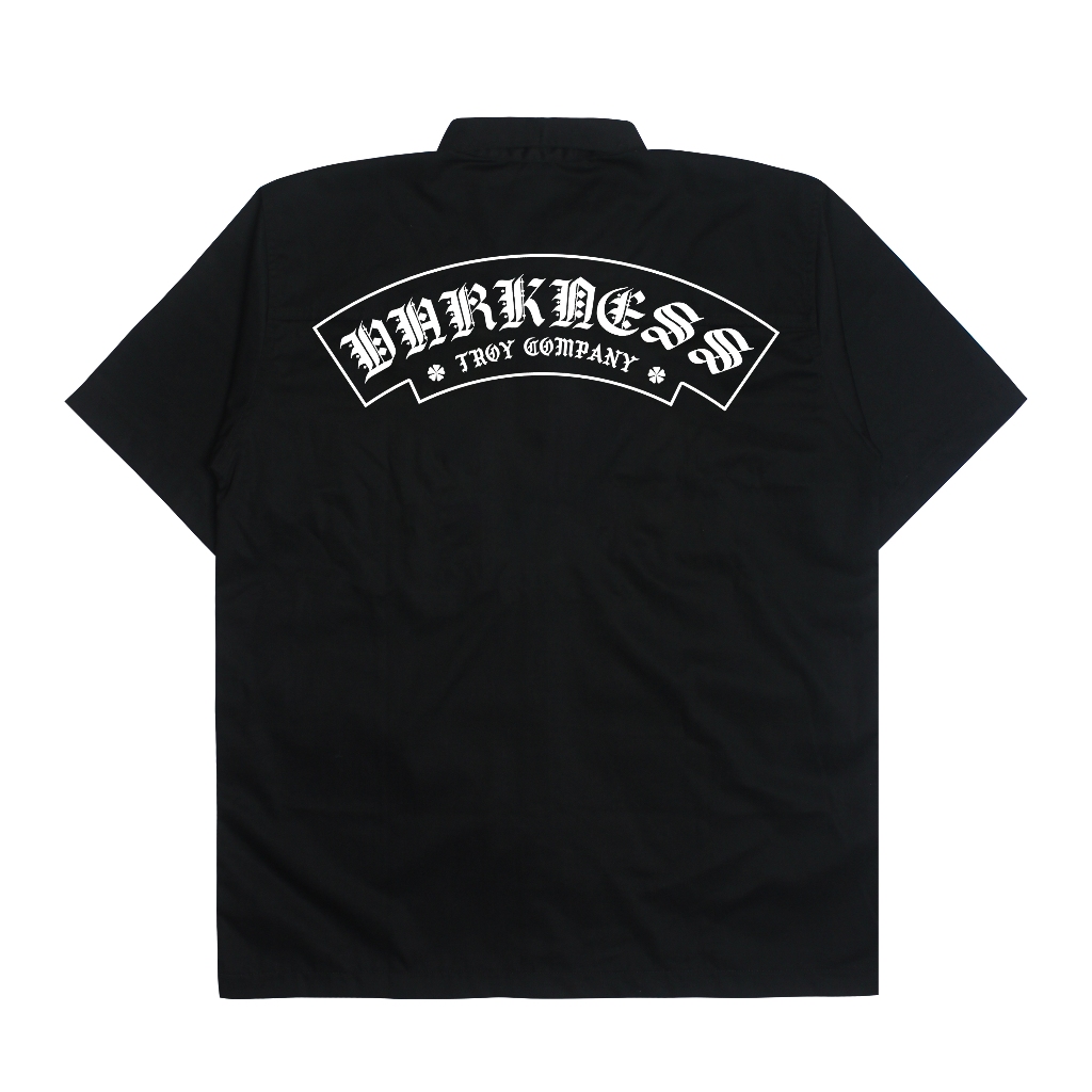 Troy Company Work Shirt Workwear Black Darkness - Kemeja Kerja Workshirt Hitam WSP 3046