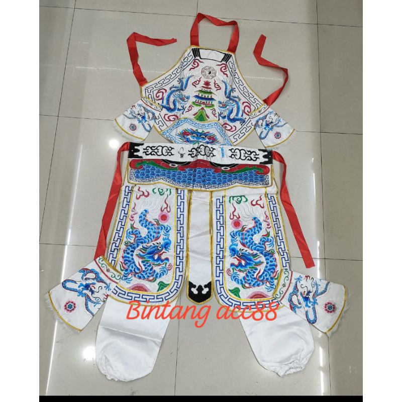 baju tatung taiwan / oto / otto - putih - motif naga naga