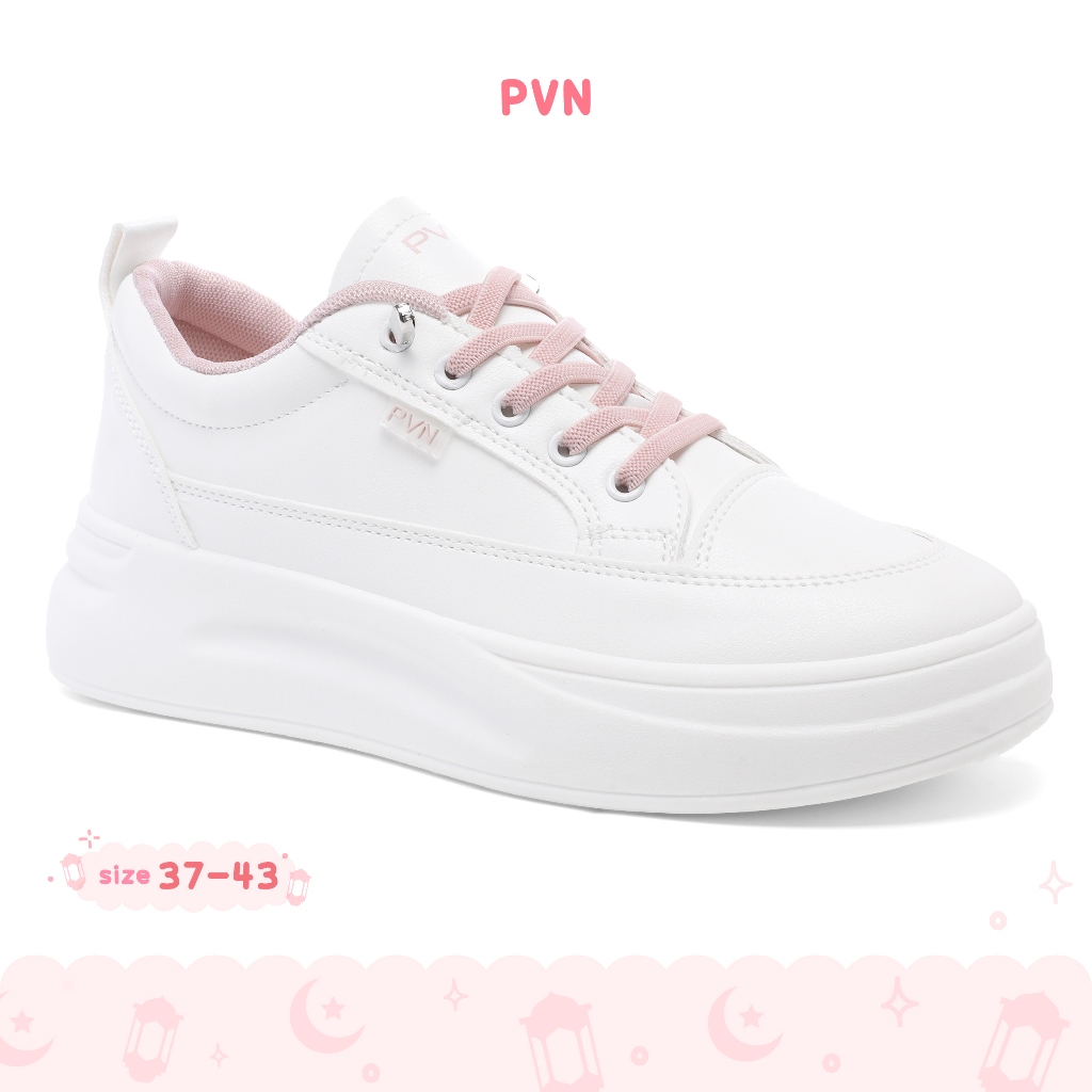 PVN Soodam Sepatu Sneakers Putih Sepatu Casual Wanita Shoes White 180