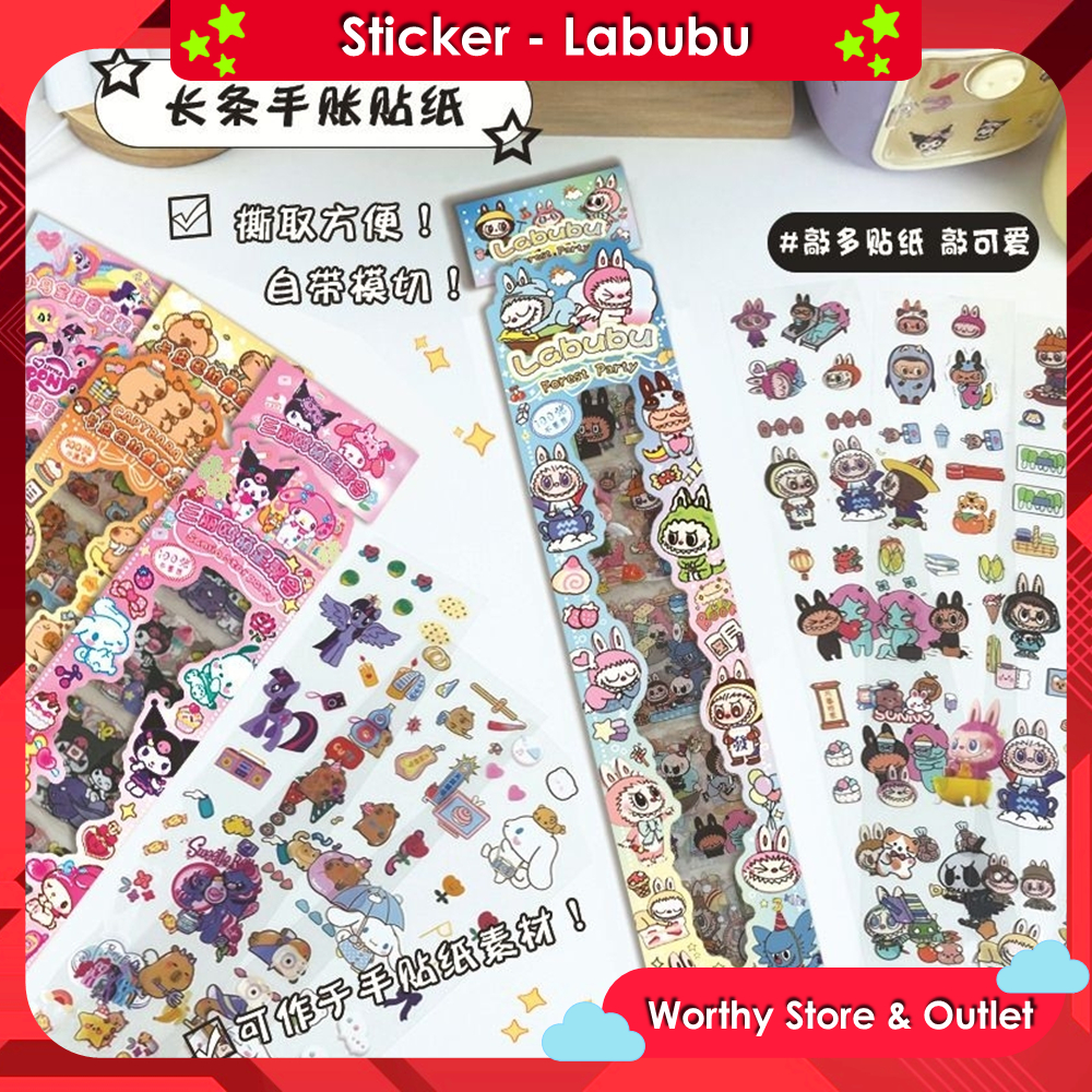 

Sticker / Sticker Labubu Panjang / Stiker Labubu Panjang / Stiker Transparan Labubu