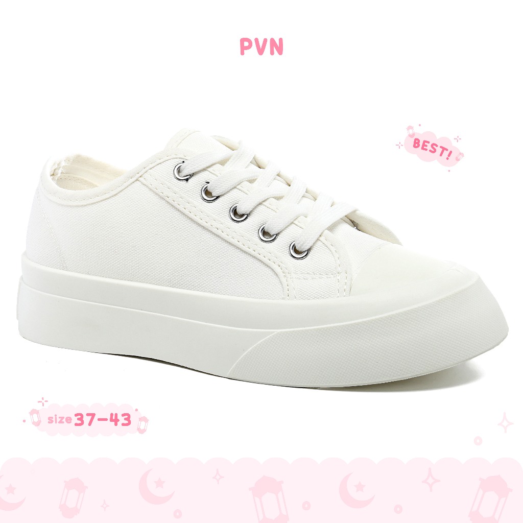 PVN Taeyong Sepatu Sneakers Wanita Sport Shoes White White 103