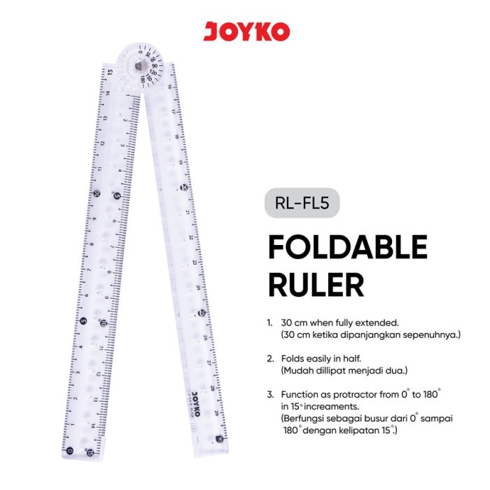 

Penggaris Lipat Joyko RL-FL5 Foldable Ruler 30cm