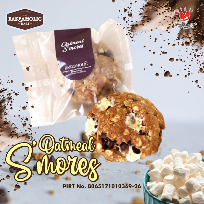 

Oatmeal Cookies Smores 80 gr by Bakeaholic Bali