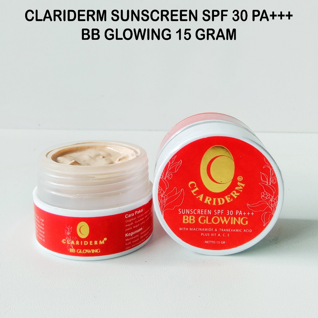 Krim Siang Hari Clariderm Sunscreen SPF 30 BB Glowing untuk Wajah