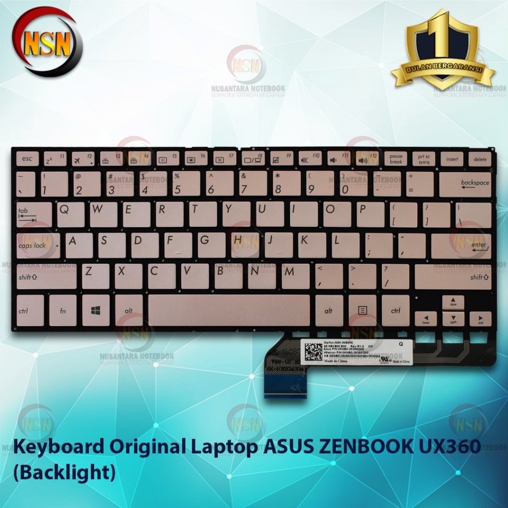 Keyboard Laptop For ASUS ZENBOOK UX360 Rosegold (Backlight)