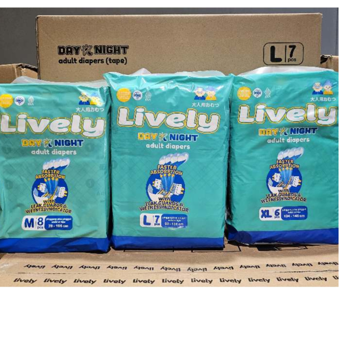 LIVELY popok dewasa perekat tape adult diapers murah promo