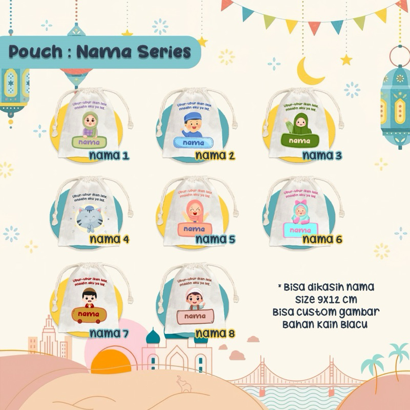 

Amplop Lebaran Pouch Serut Custom