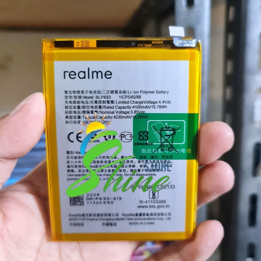 Batre Baterai BLP693 Original HP Realme 3 RMX1825 RMX1821 Batrei Battery Tanam