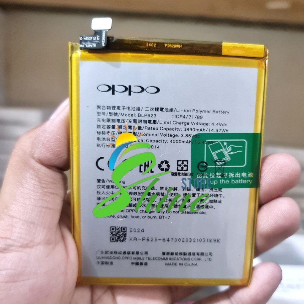 Baterai Batre BLP623 Original HP Oppo F3 Plus CPH1613 Battery Batrei Tanam F3+
