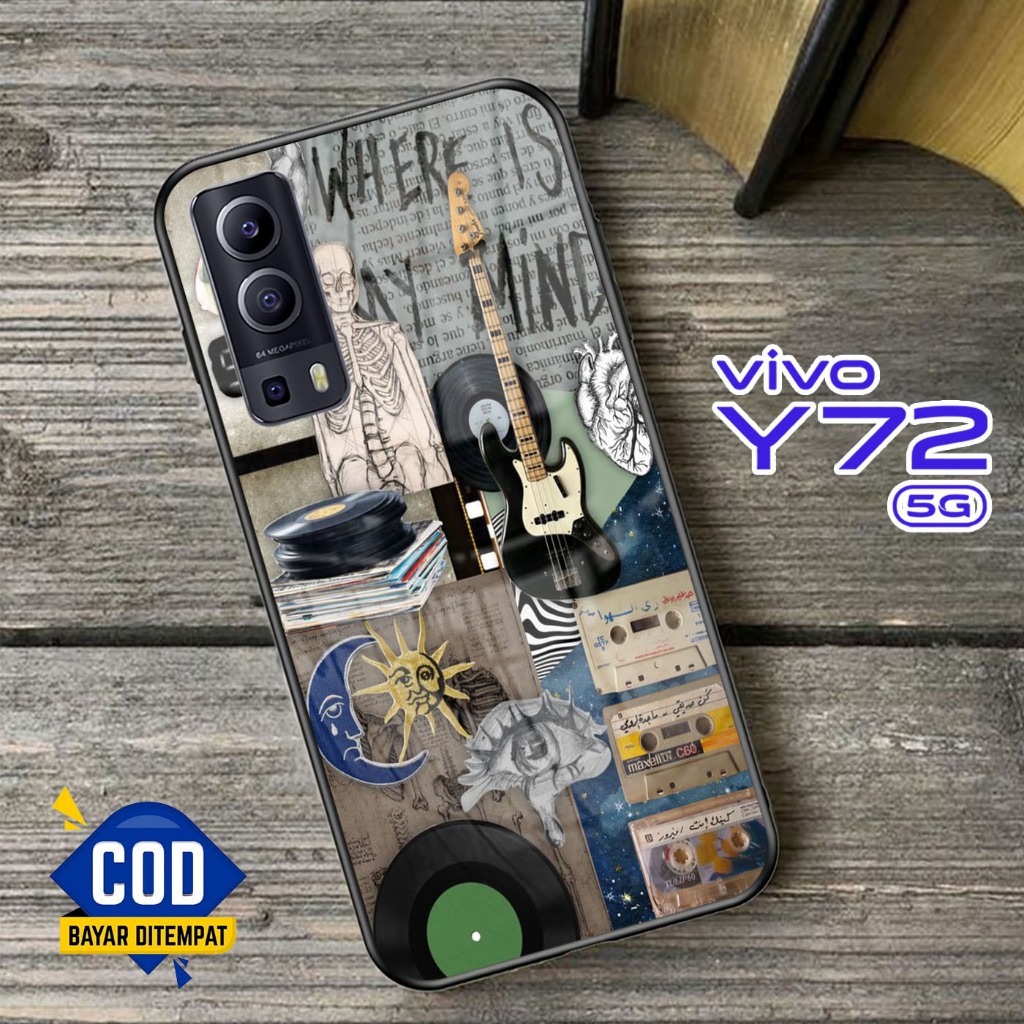 Softcase Kaca VIVO Y72 (5G) - Case Handphone VIVO Y72 (5G) [T82].