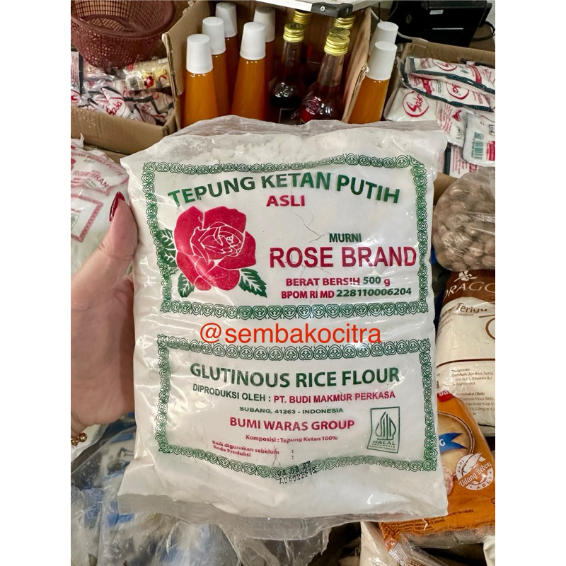 

Tepung Ketan Putih ROSEBRAND 500gram / Tepung Ketan Putih 1 PCS ukuran 500gram
