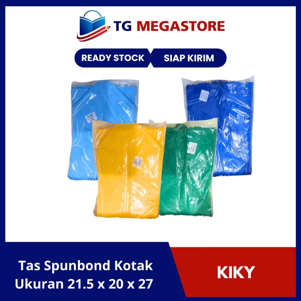 

Tas Spunbond Kotak KIKY Ukuran 21.5 x 20 x 27 Isi 12 pcs