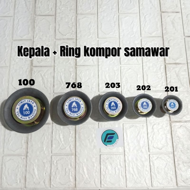 Kepala kompor mawar + mangkokan (ring) uk 201 202 203 768 100