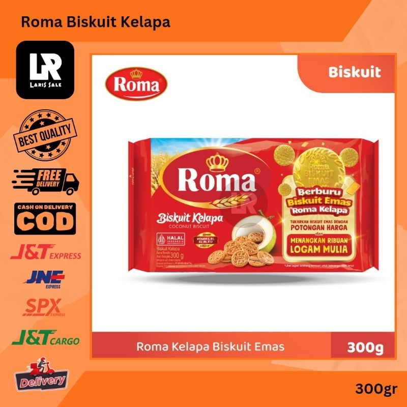 

BISCUIT ROMA KELAPA 300Gr Kue Biskuit Roma