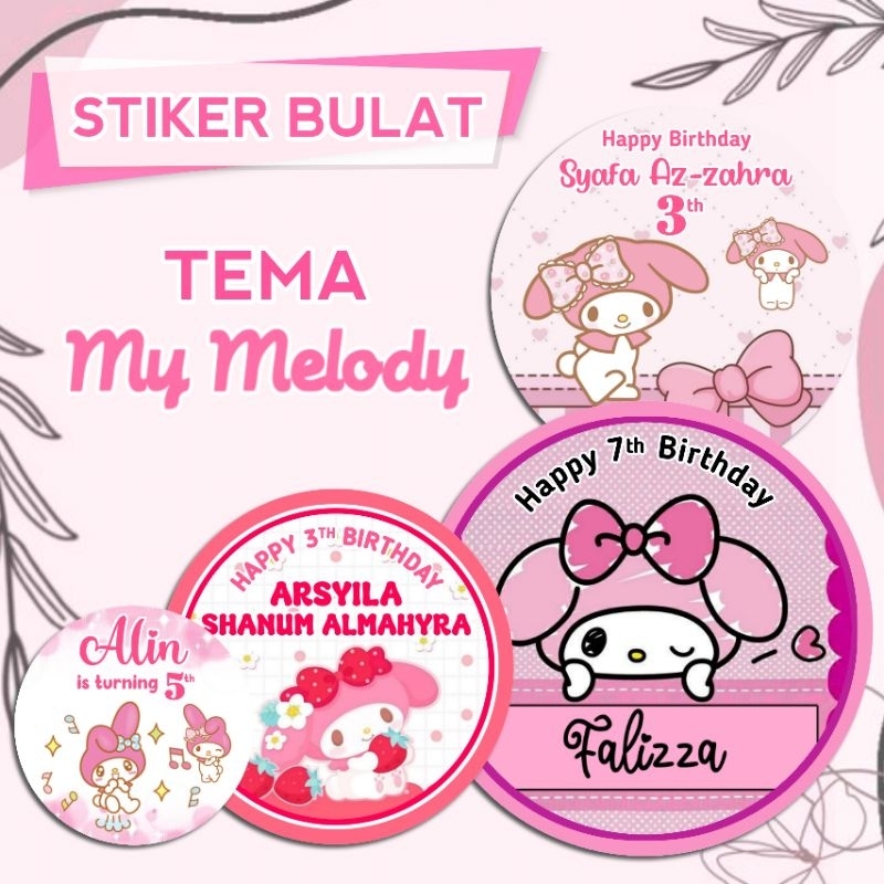 Stiker Bulat My Melody