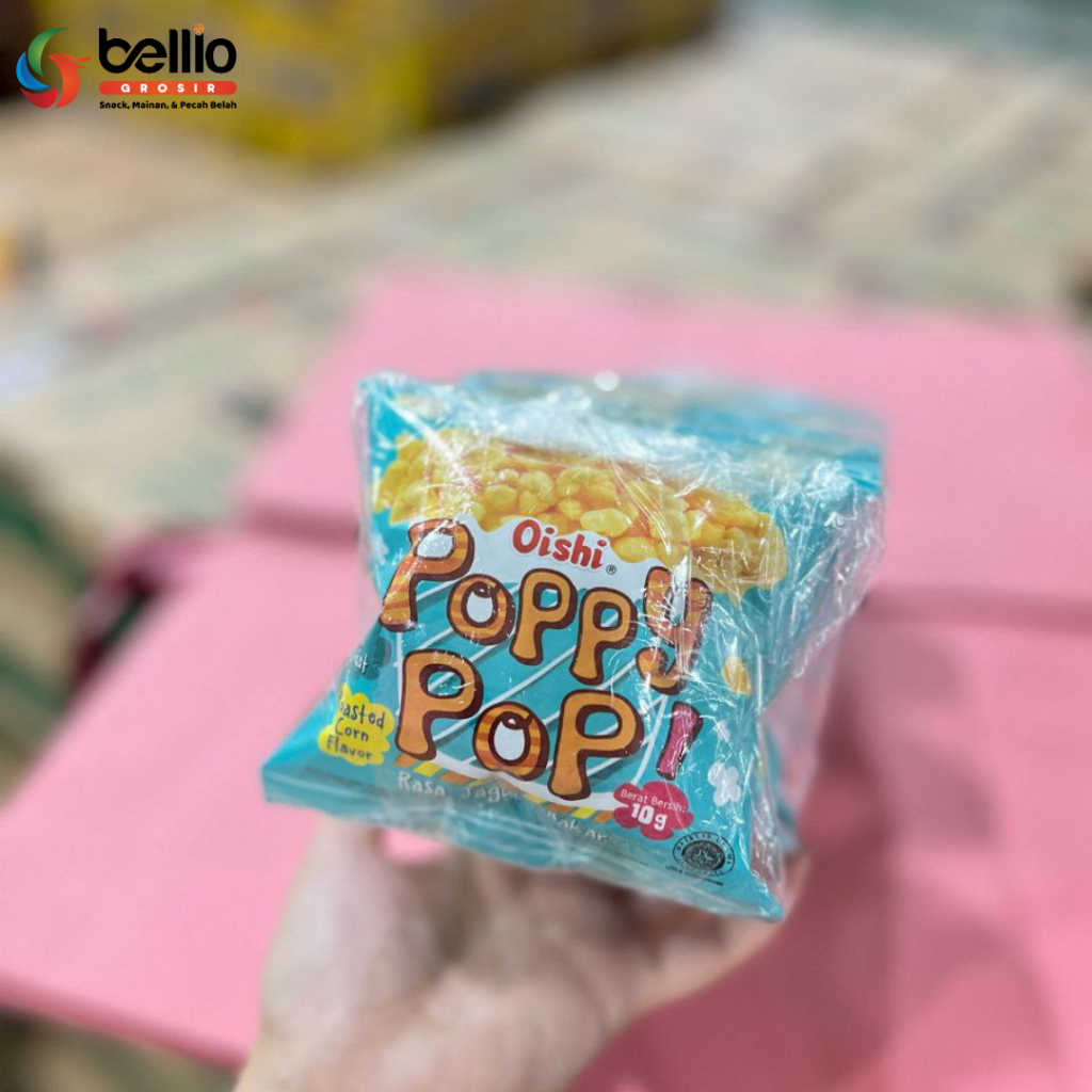 

Oishi POPPY POP Makanan Ringan 10gr 1 Renceng / renteng isi 10 pc