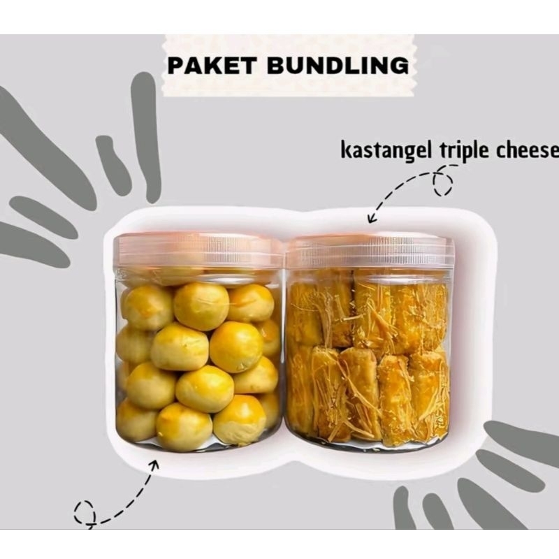

Paket kue kering nastar lumer dan kastengel