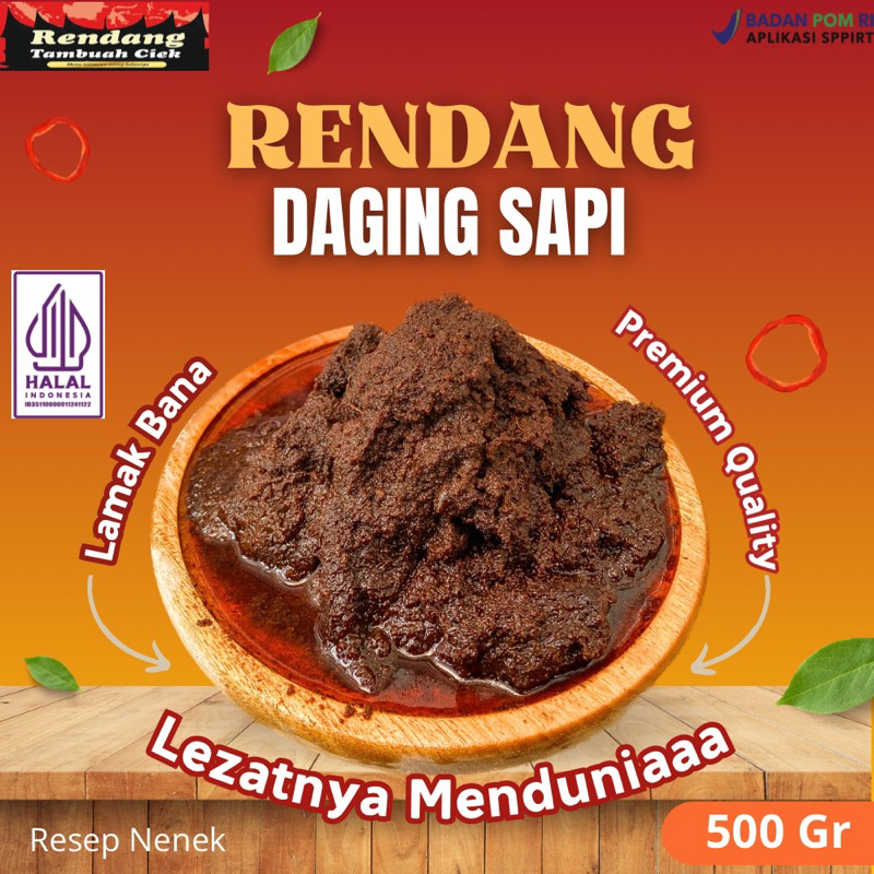 

RANDANG Padang - 500gr - 12 Potong - RENDANG PADANG - BY RENDANG TAMBUAH CIEK