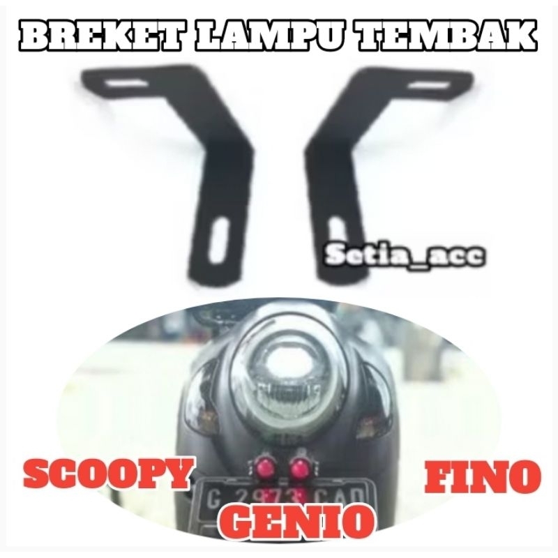 Breket Dudukan Lampu Tembak Scoopy Genio Fino