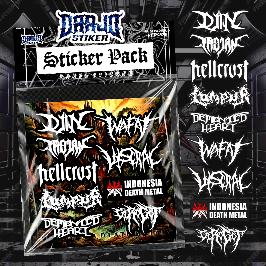 

Stiker Pack Band Metal IDDM " VOL 3 " Glossy Anti Air Tinggal Tempel