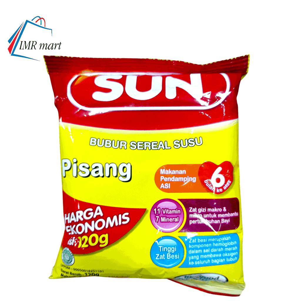 Sun Bubur Sereal Susu Bayi Rasa Pisang Berat 120 Gram