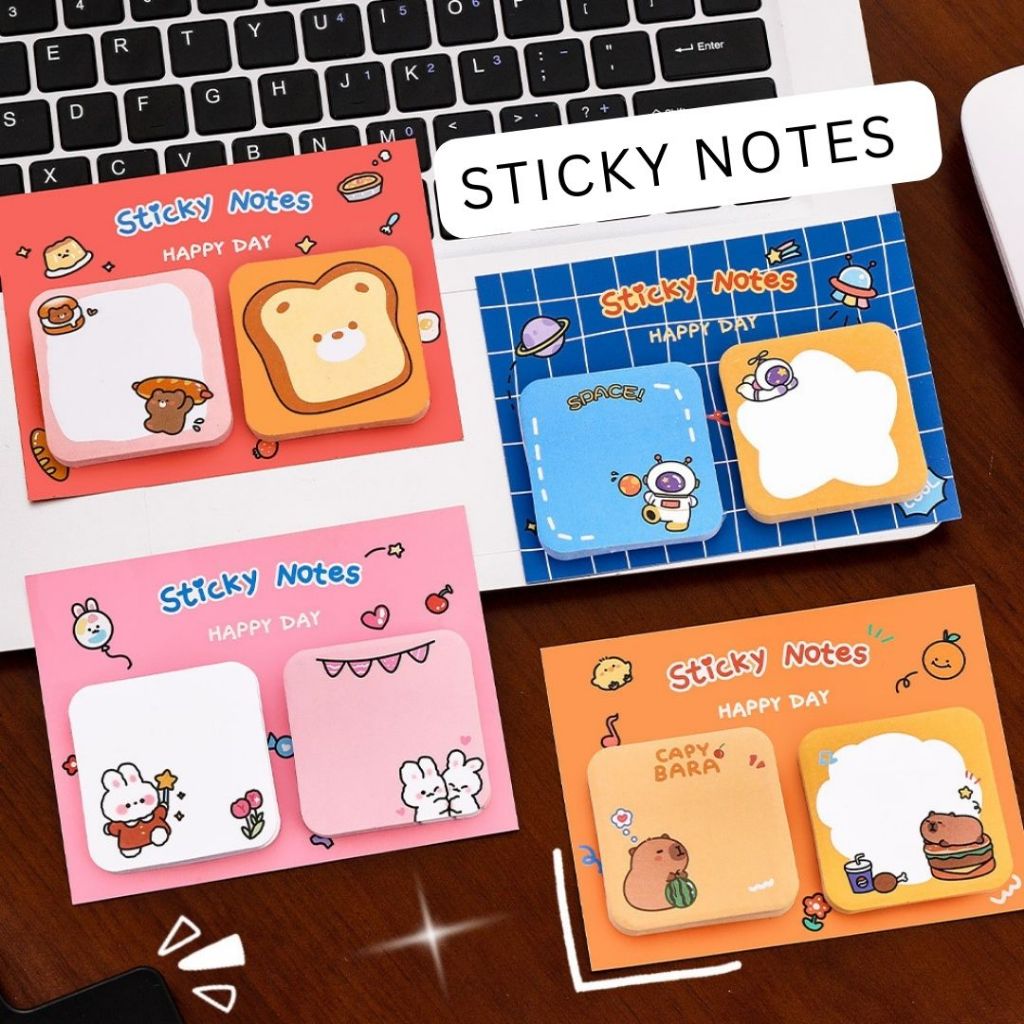 

Sticky Notes 2 IN 1 Bergambar Lucu Memo Pad Kertas Note SN007