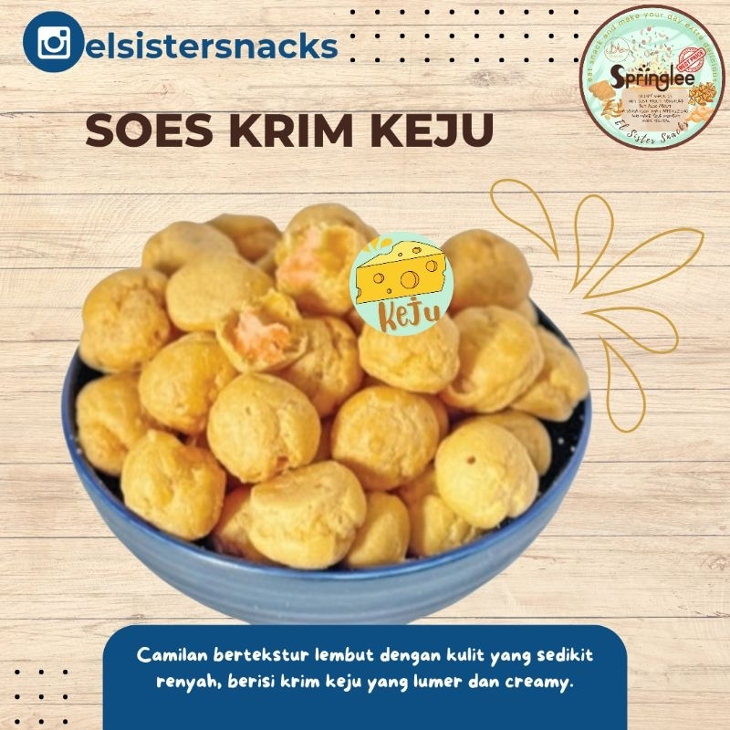 

Snack Soes Crm Keju Premium Super Soes Kering isi Keju Springlee Sarikaya Enak harga ter Murah Kiloan
