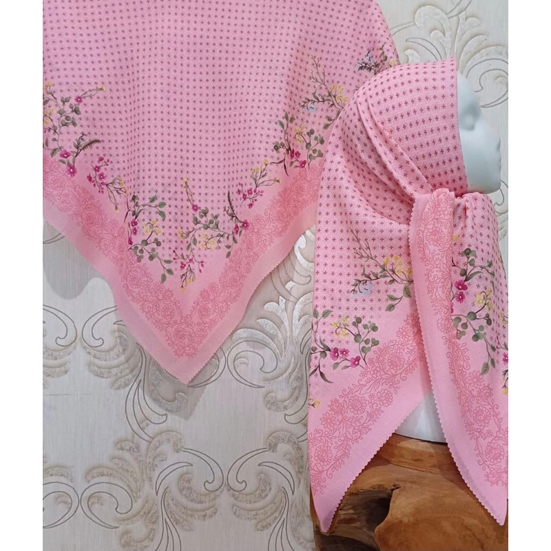 HIJAB VOAL MOTIF PK PINK