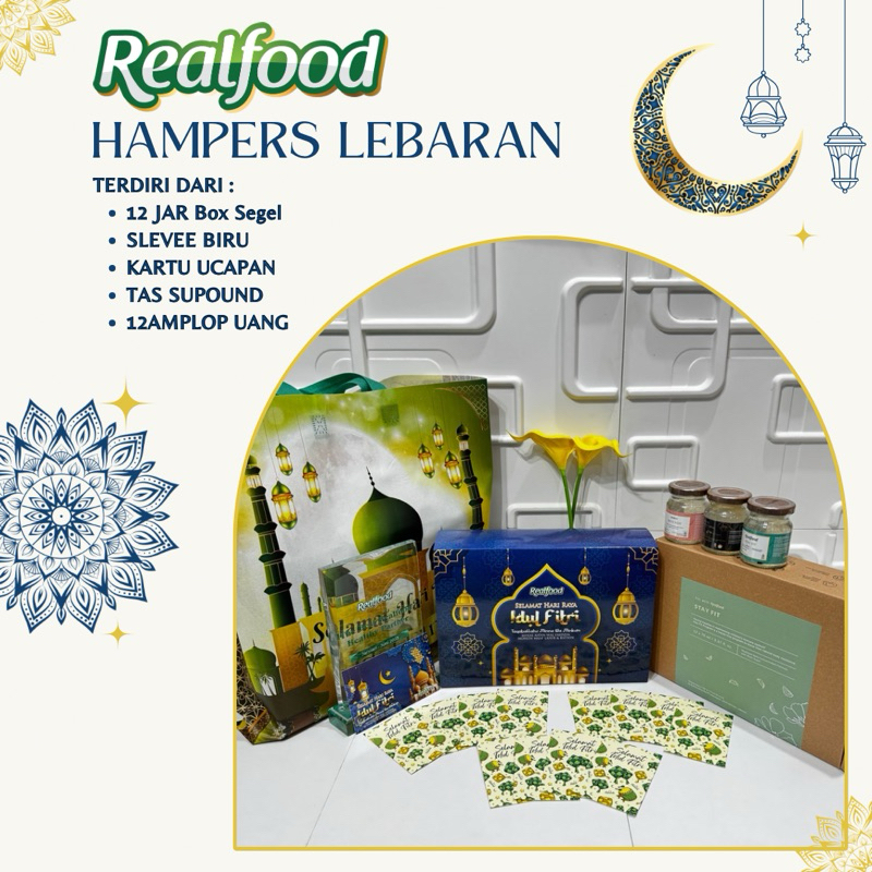 

REALFOOD HAMPERS LEBARAN HARI RAYA IDUL FITRI RAMADHAN ISI 12 JAR DAN 6 JAR