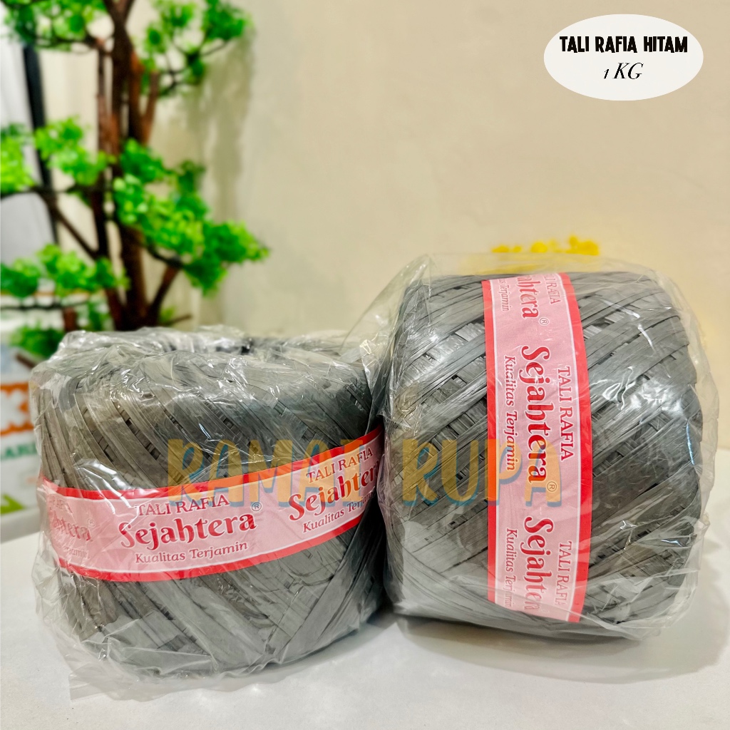 

TALI RAFIA ROLL HITAM 1 KG