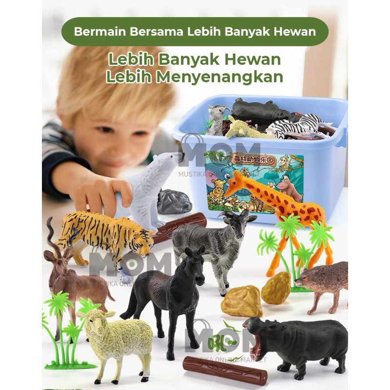 [BISA COD] Set Mainan Anak Animals Dino Dinosaurus Miniature Miniatur Hewan Figure Hewan Animal Figu