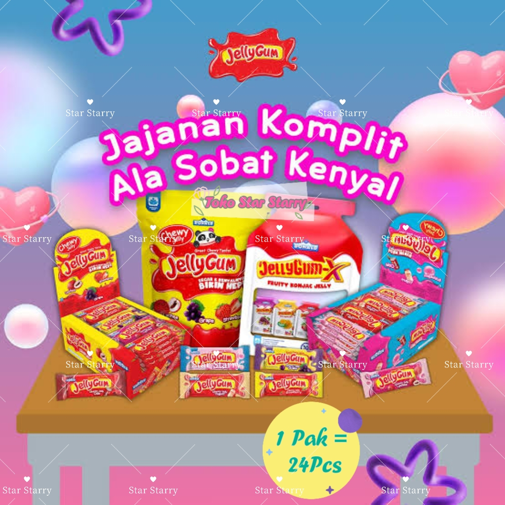 

[Per Pack] Donald Jelly Gum Blue isi 24sachet @23gram - (HARGA PER BOX)| 1 BOX ISI 24 BUNGKUS Donald Chewy Jelly Gum Jelly Snack Viral Halal MUI