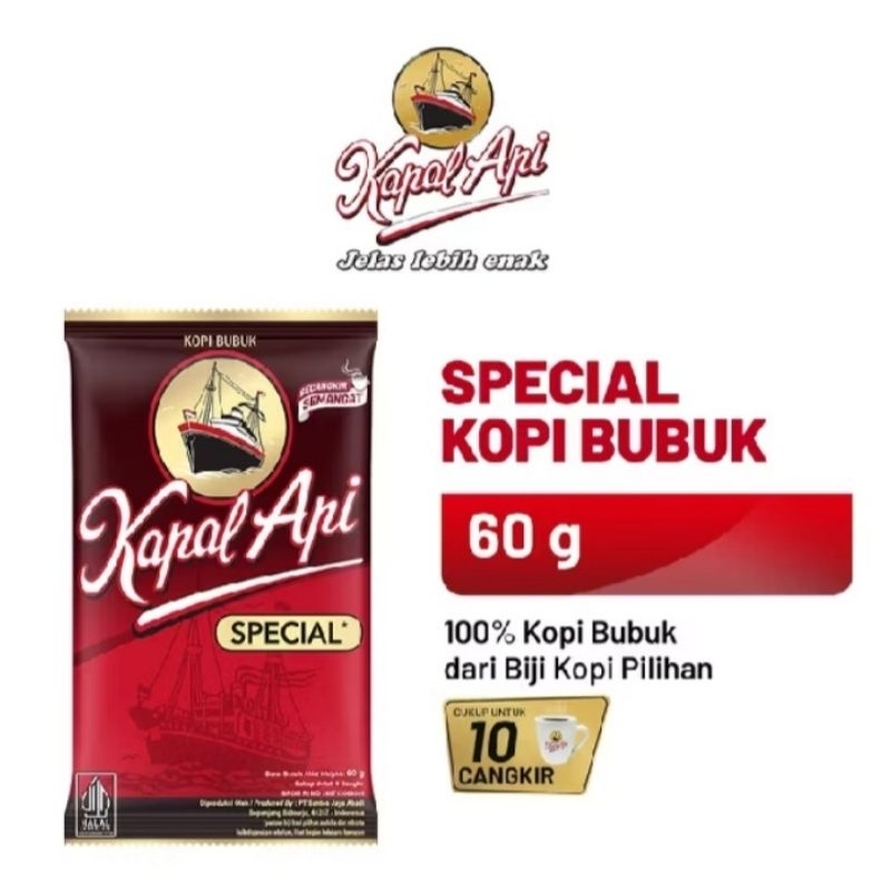 

Kapal Api 60gr - Kopi Tanpa Gula - Eceran