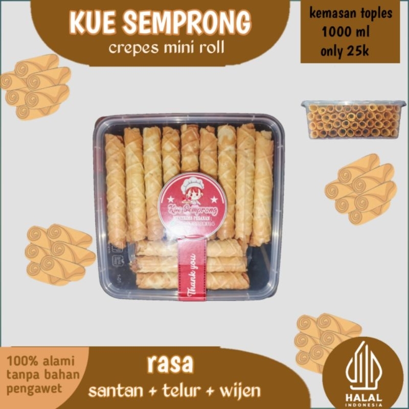 

kue lebaran semprong egg roll extra santan telur wijen termurah -+250gr