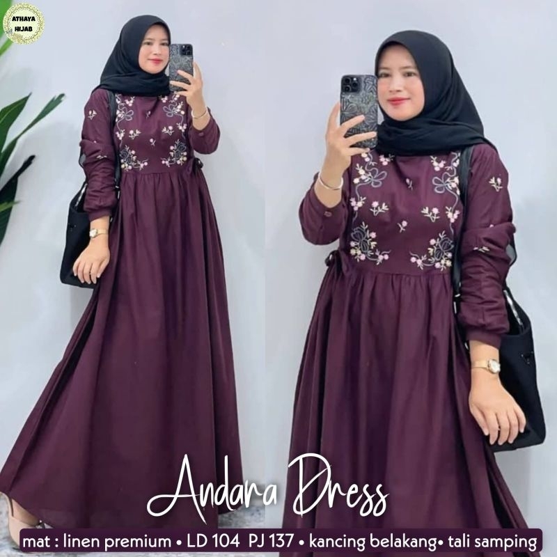 ANDARA DRESS BY ATHAYA DRESS GAMIS TERBARU