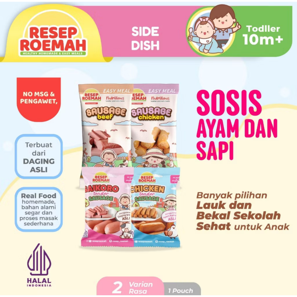 

RESEPROEMAH Saikoro and Chicken Tender Sausage / Sosis Saikoro dan Ayam Balita / FrozenFood / No MSG