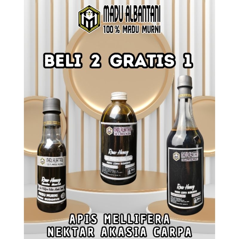 

BELI 2 GRATIS 1 Madu Apis Mellifera Nektar Akasia Carpa [Madu Murni 100℅]