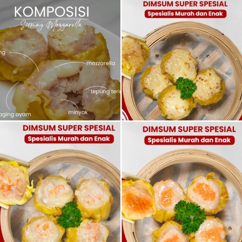 

DIMSUM PREMIUM MIX MENTAI ISI 6 PCS(MIX)+CHILI OIL(SIAP MAKAN)