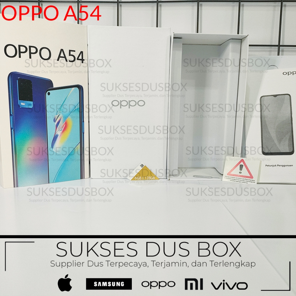 KOTAK DUS BOX OPPO A54 - FREE STIKER DAN READY FULLSET CHARGER+HEADSET