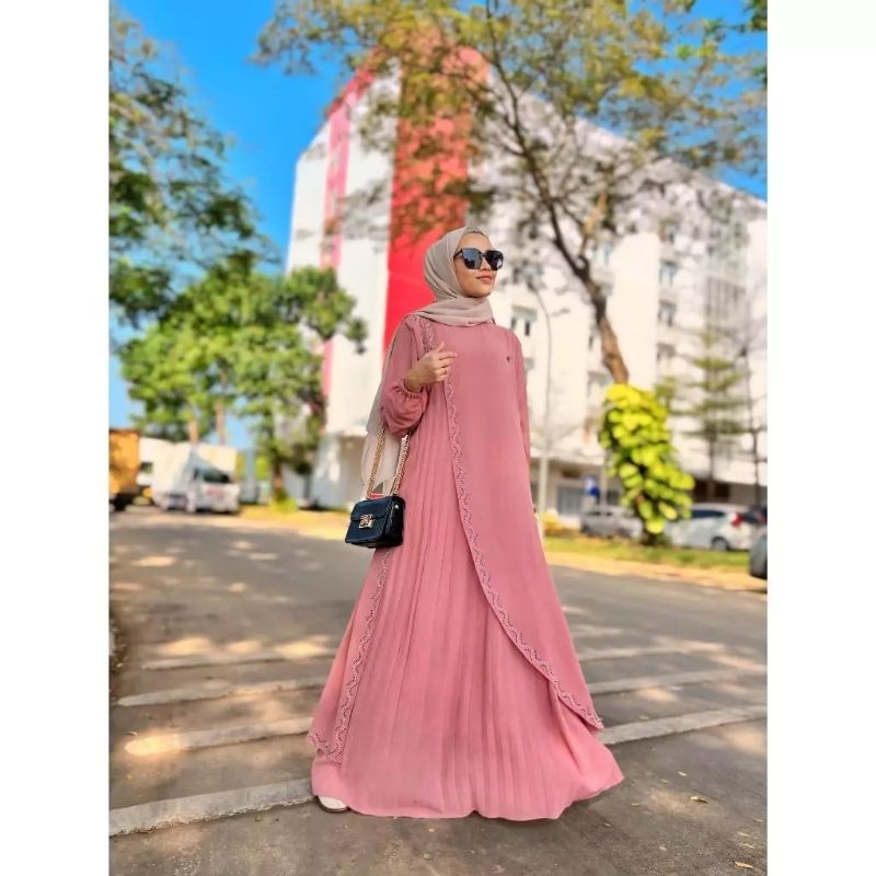 Sale Gamis Lebaran #gamis Plisket Ceruty Swarosky #Sale gamis brukat By ozias#