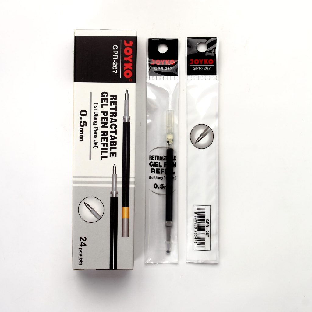 

Gel Pen Refill / Isi Ulang Pen / Isi Pulpen Joyko GPR-263 / 0.5 mm Warna Hitam