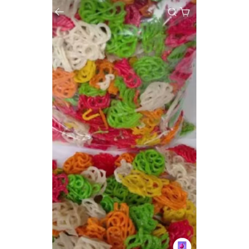 

(500g) krupuk mawar warna warni mentah/ bahan seblak firal enak dan gurih 500gr