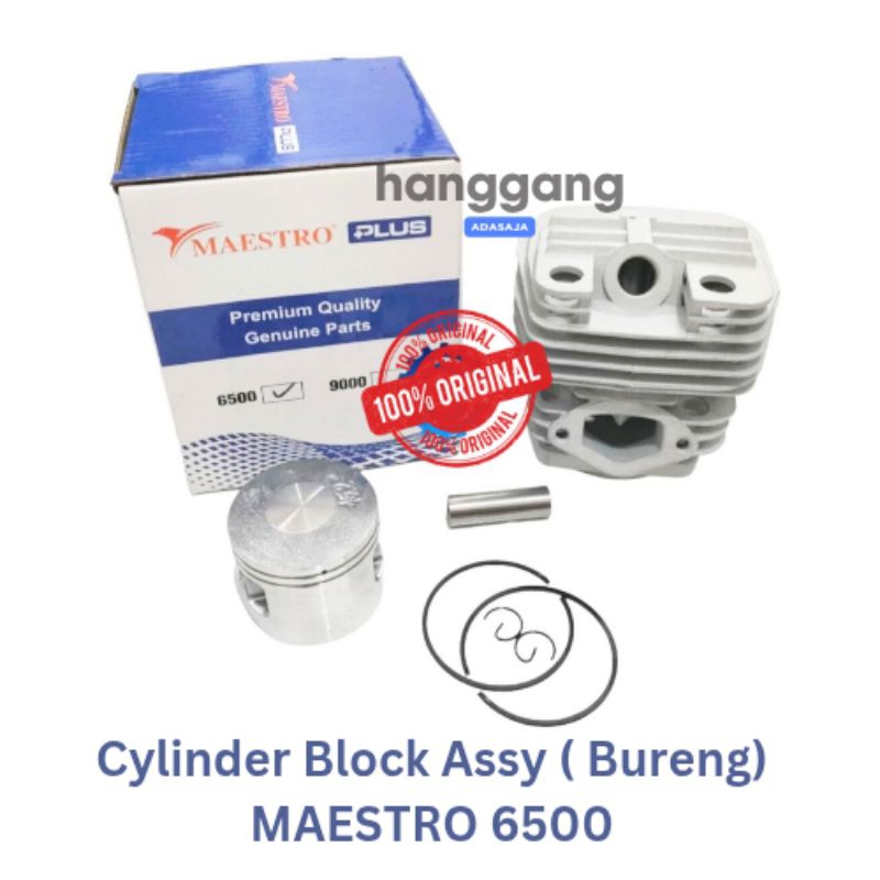 Cylinder block assy chainsaw gergaji mesin bureng maestro 6500 5800