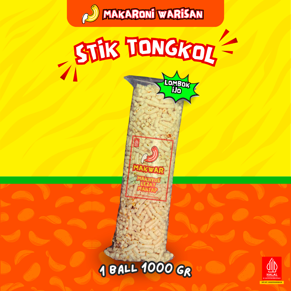 

Gooku 28 Store (1 Ball) Kerupuk Stik Ikan Tongkol (1Kg) - Makanan Ringan Krupuk Cemilan Halal Pedas