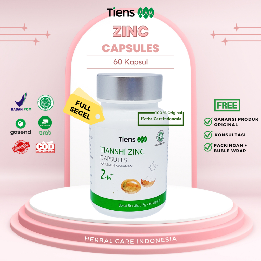 Tiens Tianshi Zinc Capsule Penyubur dan Penumbuh Rambut Anak dan Dewasa Mengurangi Rambut Rontok